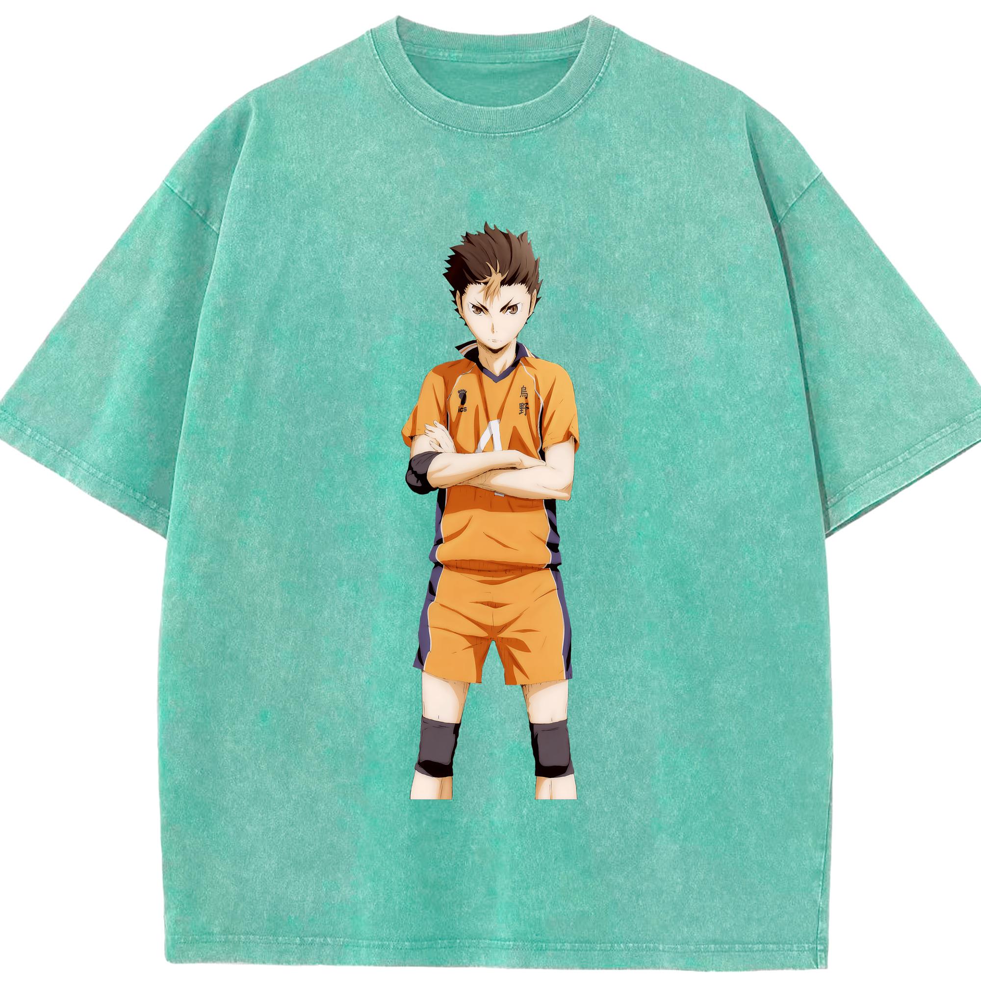 （画像用） ハイキュー!! Haikyu!! 綿100% ヴィンテージ風 半袖Tシャツ（フロントプリント）
